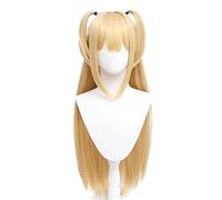 osseoca Parrucca lunga gialla diritta realistica per tutti i giorni, copertura completa per la testa, per tutti i giorni, anime, Halloween, carnevale, esibizione, cosplay, capelli naturali COS Ombre