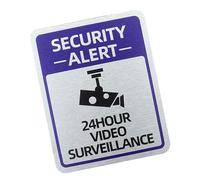 Osservando Segnale Avvertimento Sicurezza In Alluminio Per Parcheggio All'aperto In Molti Edifici E Distretti Industriali Segnale Avvertimento Immunitario