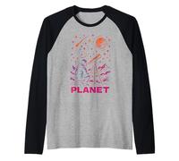 Osservare le stelle Planet Explorer Astronomo Galattico Maglia con Maniche Raglan