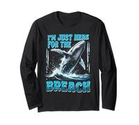 Osservazione delle Balene Just Here for The Breach Maglia a Manica