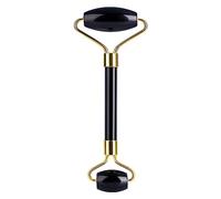 Ossidiana Naturale Gua Sha Raschietto Massaggio Rullo Guasha Strumento Massaggio Gouache Pietra Viso Rullo di Giada Massaggiatore Raschietto Viso,Black Roller Collezioni di casa (Color : Black Roller
