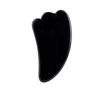 Ossidiana Naturale Gua Sha Raschietto Massaggio Rullo Guasha Strumento Massaggio Gouache Pietra Viso Rullo di Giada Massaggiatore Raschietto Viso,Black Roller decorazione della stanza (Color : Black
