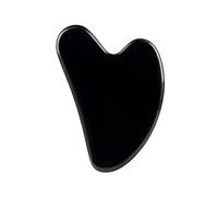 Ossidiana Naturale Gua Sha Raschietto Massaggio Rullo Guasha Strumento Massaggio Gouache Pietra Viso Rullo di Giada Massaggiatore Raschietto Viso,Black Roller Collezioni di casa (Color : Black Guasha