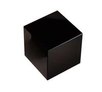Ossidiana nera a forma di cubo, pietra di cristallo perfetta per meditazione, yoga, bilanciamento dei chakra (4 cm)