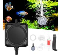 Ossigenatore per Acquario, GuKKK Aeratore Ultra-Silenzioso <33 dB, Potente Pompa d'Aria Per Acquario 1.5W con Air Stone e Valvola Di Ritegno, Pompa Aria Acquario Areatore per Acquario da 20-100L