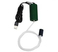 Ossigenatore per Acquario USB Mini Pompa Aria Acquario Silenzioso Risparmio energetico Aeratore Acquario con pietra d'aria e tubo in silicone a uscita singola 1W (verde scuro)