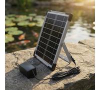 Ossigenatore Solare Laghetto 5W Pompa Ossigeno con Funzione Pannello Solare Rego