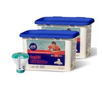 Ossigeno Attivo Gre in pastiglie da 20gr - OXI Lent kg.2,4KG(1,2X 2)+ Dosatore galleggiante per Piscina e Spa Idromassaggio