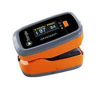 Ossimetro per dito SPENGLER Oxystart, pulsossimetro professionale portatile, misurazione dell'ossigenazione, facile da usare, affidabile e preciso, compatto e leggero (arancione)