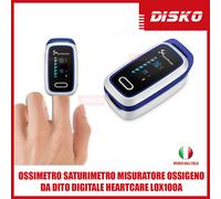 OSSIMETRO SATURIMETRO MISURATORE OSSIGENO DA DITO DIGITALE HEARTCARE LOX100A
