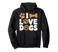 Osso con impronta di zampa di I Love Dogs Felpa con Cappuccio