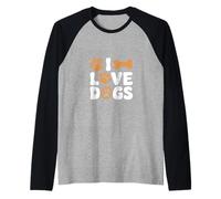 Osso con impronta di zampa di I Love Dogs Maglia con Maniche Raglan