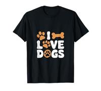 Osso con impronta di zampa di I Love Dogs Maglietta