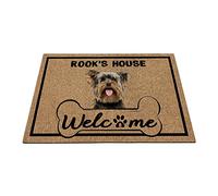 Osso Della Zampa Del Cucciolo Di Yorkie Divertente Personalizzato Dello Yorkshire Terrier Tappeto Ingresso Casa Antisporco Tappeti D'Ingresso Antiscivolo Tappetino Da Bagno Per Interno 40X60Cm