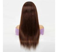 Osso Dritto Pizzo prontal Parrucche Marrone Brasiliano Vergine Parrucca Trasparente Pizzo Chiusura Parrucca por Donne Remy