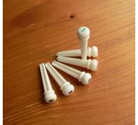Osso Guscio di Abalone Ponte Pin Set Acustico Chitarra Folk Corde Pioli Perni