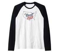 Ossoff 2028 USA Map Jon Ossoff for President Patriot Maglia con Maniche Raglan