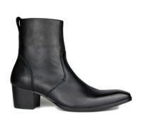 OSSTONE Stivaletto da Uomo Heel Chukka in Pelle Stivaletti firmati Scarpe Casual Tacco Chelsea Stivali OS-VF1088-IT 10.5 Nero