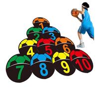 Ostacoli del cubo del Logo -Non -Slip Marcatori di Allenamento Sportivo, marcatori da Pavimento da Basket, luoghi di Allenamento di Basket per Giovani e Sport di per Adulti