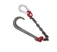 Ostacolo Auto Gancio A Catena Sospeso Tipo J, Gancio A J con Gambo Lungo da 5T - Gancio di Sicurezza Zincato per Catena di Traino per Il Recupero di Auto Incidentate(Single Chain+Single Hook)
