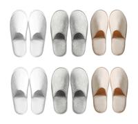 OSTADARRA 6-10 paia di pantofole da spa, pantofole usa e getta antiscivolo per ospiti, lavabili e riutilizzabili, che possono essere utilizzate come donne uomini, casa, interni, bagno, camera da letto