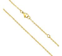 OSTAN Collana d'oro Donna Catena d'ancora Dorata Da Donna, 1,4 mm di larghezza, 40cm 45cm di lunghezza, Placcato Oro 14K 18K Collana Senza Ciondolo Collana Lunga Bella Collana Collana