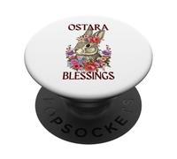 Ostara Blessings Happy Easter Coniglio Ostara Pagan Spring PopSockets PopGrip Adesivo