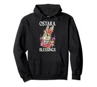 Ostara Blessings Happy Easter Rabbit Ostara Equinozio Felpa con Cappuccio