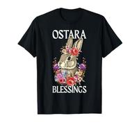 Ostara Blessings Happy Easter Rabbit Ostara Equinozio Maglietta