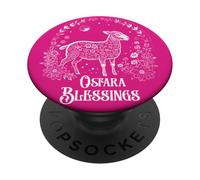 Ostara Blessings Pagan Spring Lamb Floral Moon Ostara PopSockets PopGrip Adesivo