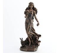 Ostara - Statua in bronzo fuso a freddo della dea germanica della Pasqua