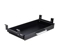 OSteed Organizer per cassetti sotto la scrivania, 53,3 cm, nero aggiornato con staffe regolabili, cassetto scorrevole estraibile sotto il tavolo con 4 vassoi divisori, accessorio per cassetto da