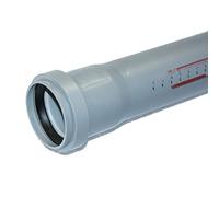 Ostendorf HT PP Tubo DN75 2000 mm grigio polvere RAL 7037 polipropilene (PP) tubo di scarico singolo pezzo