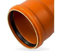 Ostendorf Tubo in PVC DN 110, lunghezza 1000 mm, arancione, SN 4, 1 pezzo