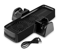 OSTENT 3 in 1 Ventola di Raffreddamento USB + Supporto per Controller Console Compatibile con Microsoft Xbox 360 Slim