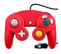 OSTENT Cablato Shock Controller classico Gamepad Telecomando da Gioco Joypad Compatibile per di console Nintendo GameCube NGC Wii videogiochi Colore Rosso