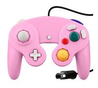 OSTENT Cablato Shock Controller classico Gamepad Telecomando da Gioco Joypad Compatibile per di console Nintendo GameCube NGC Wii videogiochi Colore Rosa