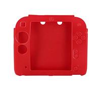 OSTENT Custodia morbida in silicone con protezione completa Custodia in gel compatibile con console Nintendo 2DS - colore rosso