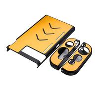 OSTENT Custodia protettiva in alluminio Cover in pelle per Nintendo Switch Console Color Gold