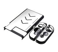OSTENT Custodia protettiva in alluminio Cover in pelle per Nintendo Switch Console Color Silver