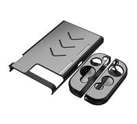 OSTENT Custodia protettiva in alluminio Cover in pelle protettiva per console switch Nintendo Colore grigio