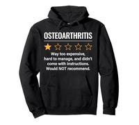 Osteoartrite Valutazione a 1 Stella Consapevolezza Divertente dell'osteoartrite Felpa con Cappuccio