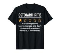 Osteoartrite Valutazione a 1 Stella Consapevolezza Divertente dell'osteoartrite Maglietta