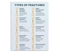 Osteoporosis Contribution Poster Fragility Fracture Link | Bone density loss pattern and typical fall mechanics leading to wrist hip spine breaks(Unframed,08x12inch(20x30cm))