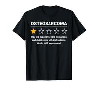 Osteosarcoma Valutazione a una stella Consapevolezza divertente dell'osteosarcoma Maglietta
