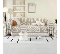 OstepDecor Copridivano 2 Posti, 180 x 260 cm, Telo Copridivano in Chenille per Tutte le Stagioni, Coperta Divano Ultrap Morbida, Anti Macchia, Facile da Pulire e Lavabile, Caqui Bohemio