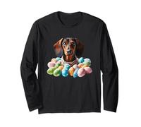 Osterdackel bunte Eier Maglia a Manica