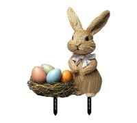 Osterdeko-Gartenstecker - Osterhasen-Gartenstecker, Osterhasen-EI-Gartenschild,Gartendekorationsstäbe | Rasendekorationsstäbe Für Hof, Rasen Und Wege