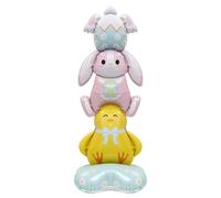 Osterhasen Ballon Riesig 150x71cm | Selbststehende 3D Hasenballons aus Alufolie | Wiederverwendbare Frühlingsdeko für Garten, Terrasse & Rasen, Osterdekoration