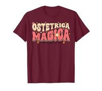 Ostetrica Magica Idea Originale Una Ostetrica Donna Maglietta, Uomo, Bordeaux, S